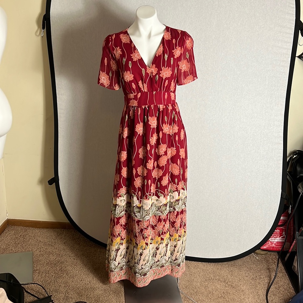 Madewell women  floral maxi dress size 4  excellent used
